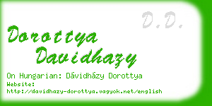 dorottya davidhazy business card
