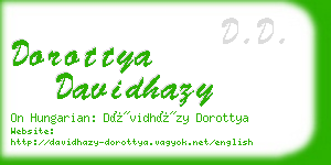 dorottya davidhazy business card